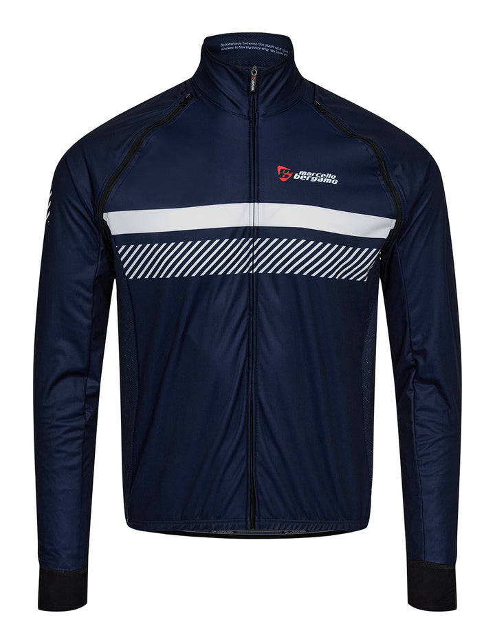 STELVIO VIND/REGNJAKKE M. AFT. ÆRMER - NAVY