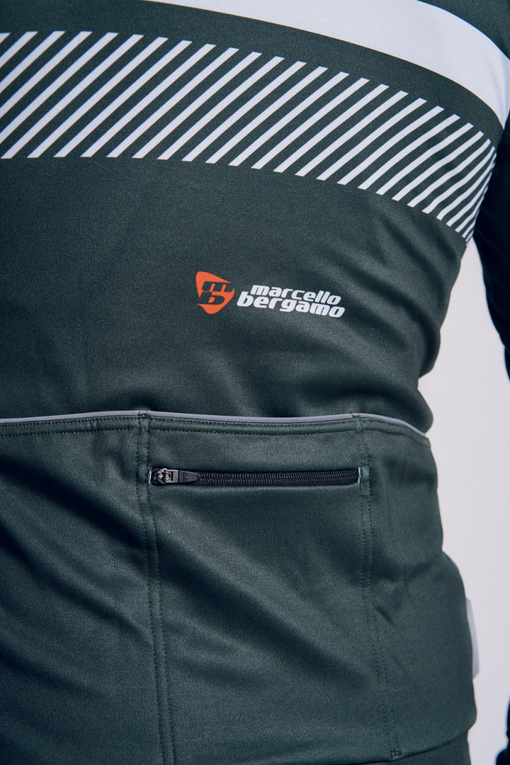 STELVIO LANG FLEECE TRIKOT - RACING GREEN