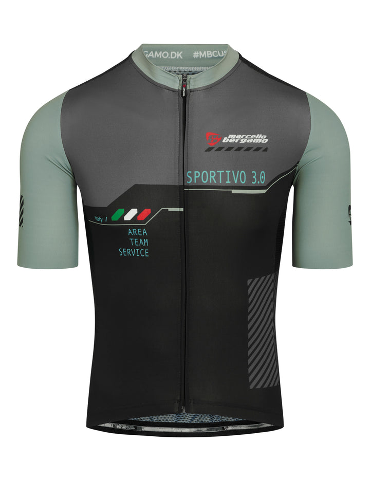KORT TRIKOT M. FULD SKJULT LYNLÅS & FLAT-LOCK - SPORTIVO 3.0